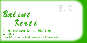 balint kerti business card